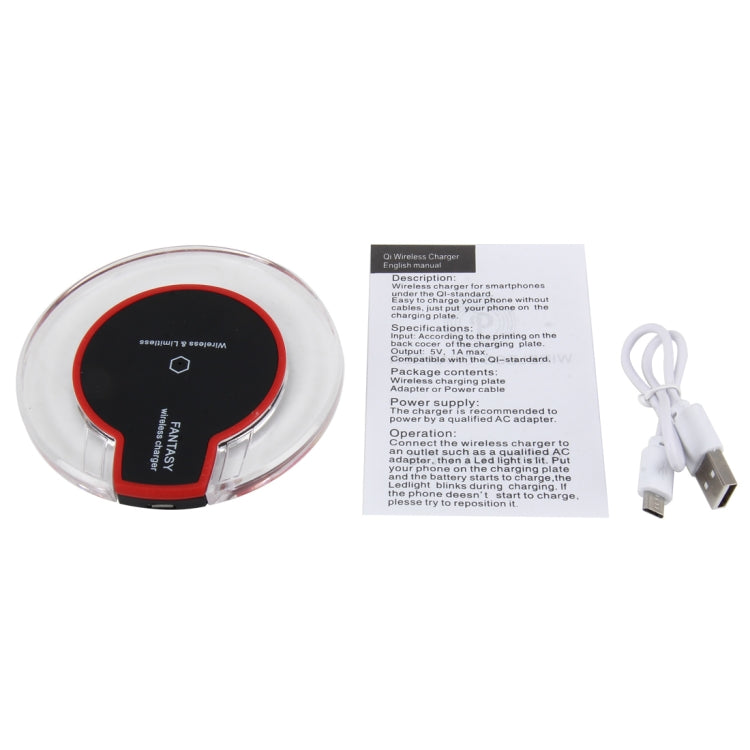 15W Safety Wireless and Limitless QI-standard Wireless Charger Fast Charging Charger with Micro USB Cable, Black+White