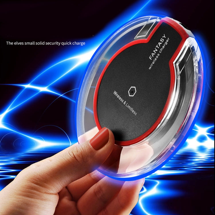 15W Safety Wireless and Limitless QI-standard Wireless Charger Fast Charging Charger with Micro USB Cable, Black+White