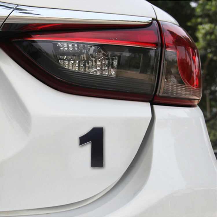 Car Vehicle Badge Emblem 3D Number One Self-adhesive Sticker Decal, Size: 3.6*4.5*0.5cm, 5, 6, 7, 8, 1, 2, 3, 4