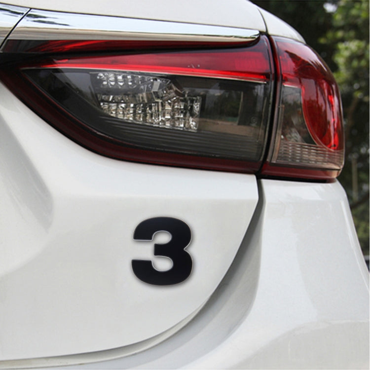 Car Vehicle Badge Emblem 3D Number One Self-adhesive Sticker Decal, Size: 3.6*4.5*0.5cm, 5, 6, 7, 8, 1, 2, 3, 4