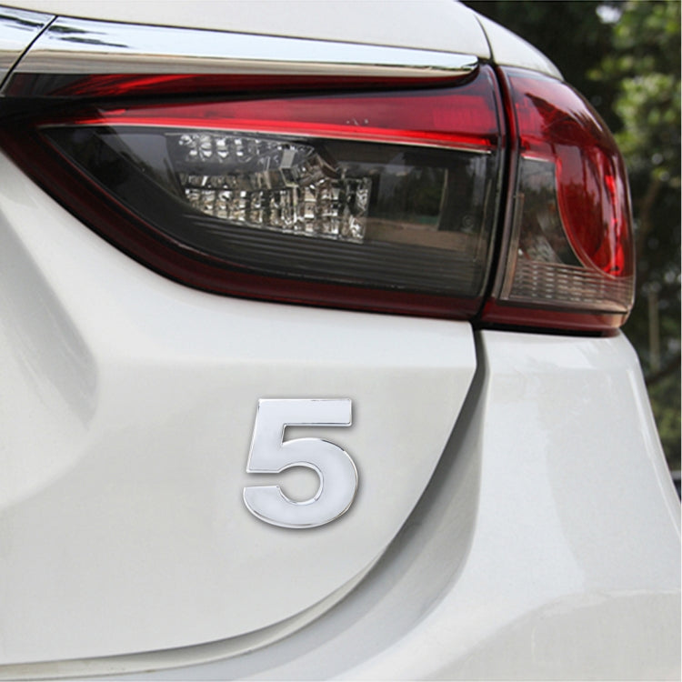 Car Vehicle Badge Emblem 3D Number One Self-adhesive Sticker Decal, Size: 3.6*4.5*0.5cm, 5, 6, 7, 8, 1, 2, 3, 4