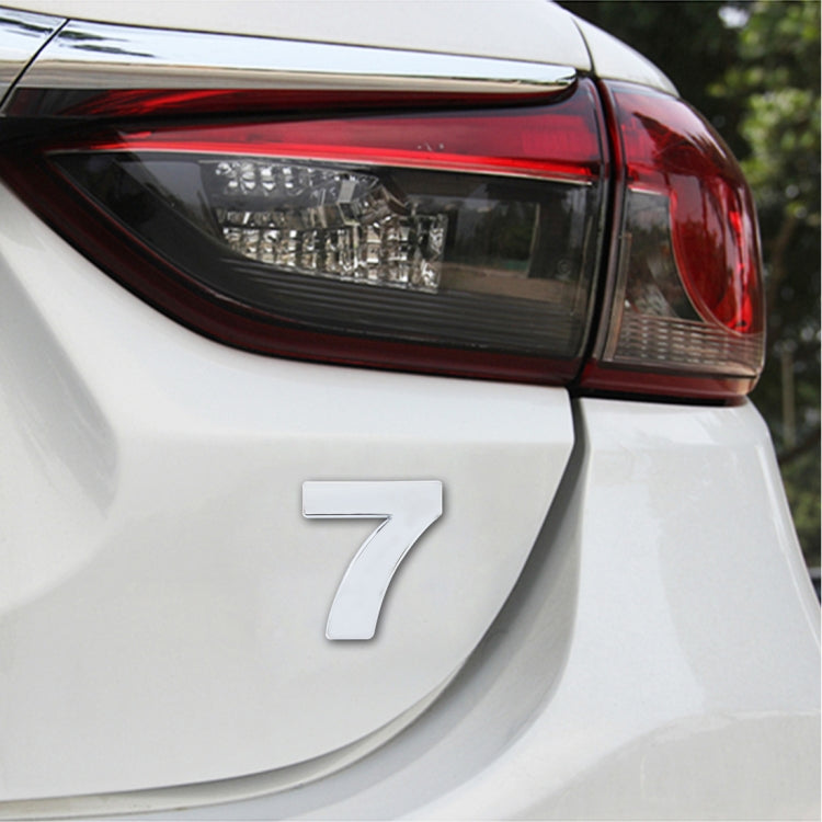 Car Vehicle Badge Emblem 3D Number One Self-adhesive Sticker Decal, Size: 3.6*4.5*0.5cm, 5, 6, 7, 8, 1, 2, 3, 4
