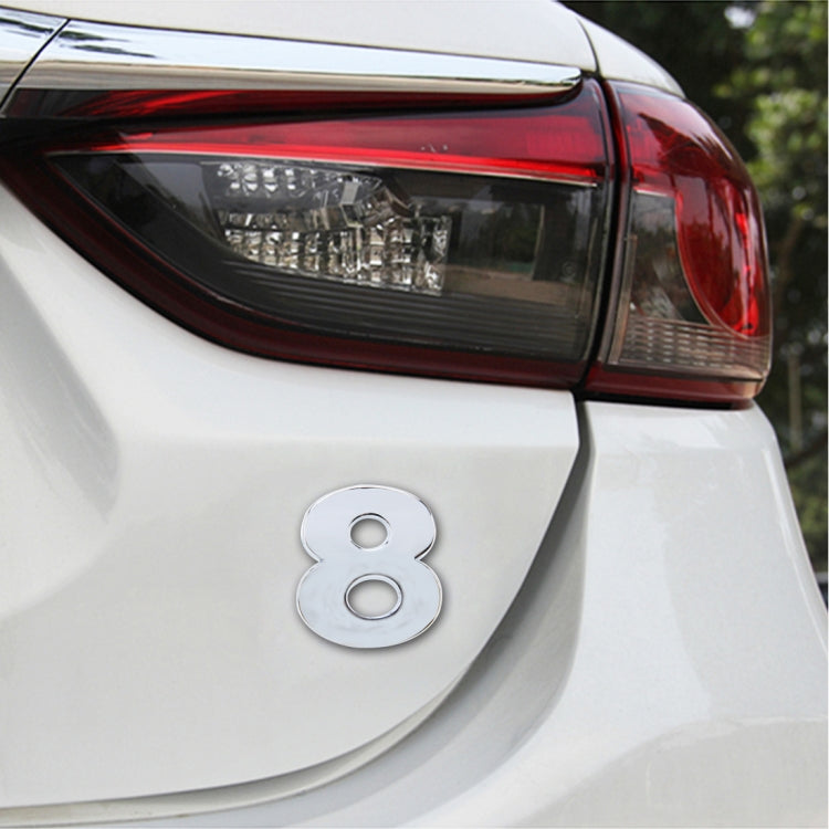 Car Vehicle Badge Emblem 3D Number One Self-adhesive Sticker Decal, Size: 3.6*4.5*0.5cm, 5, 6, 7, 8, 1, 2, 3, 4