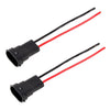 1 Pair H8 / H11 Bulb Holder Base Male Socket with Wire, H8 / H11
