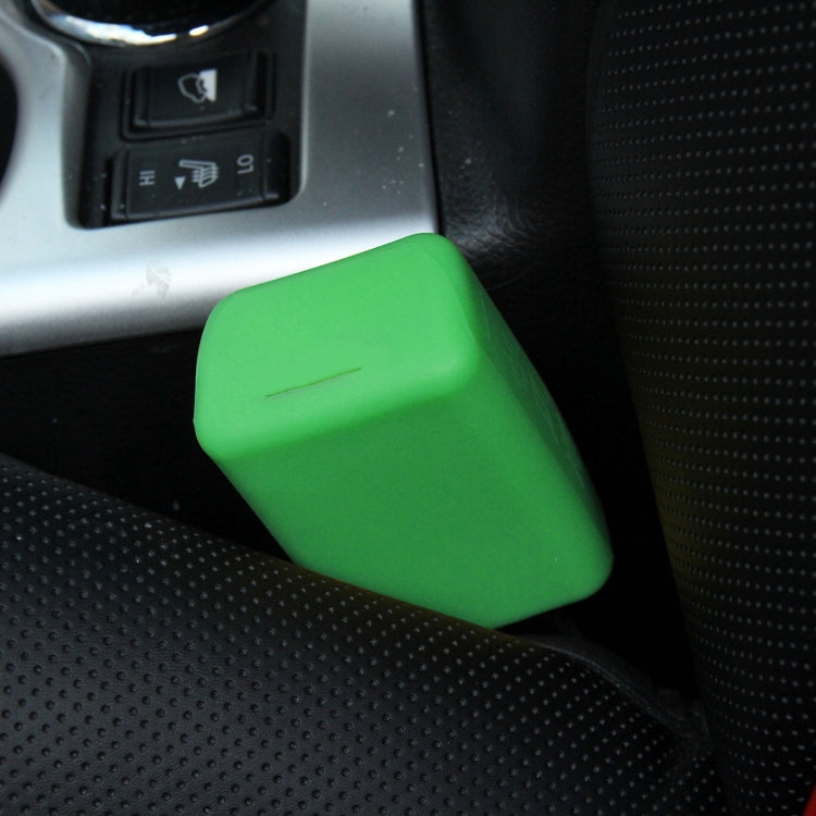 Safe Rubber Car Seat Belt Clips Locking Buckles Protective Cover, Black, Orange, Green, Blue, Red