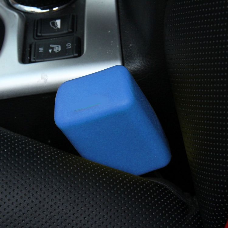 Safe Rubber Car Seat Belt Clips Locking Buckles Protective Cover, Black, Orange, Green, Blue, Red
