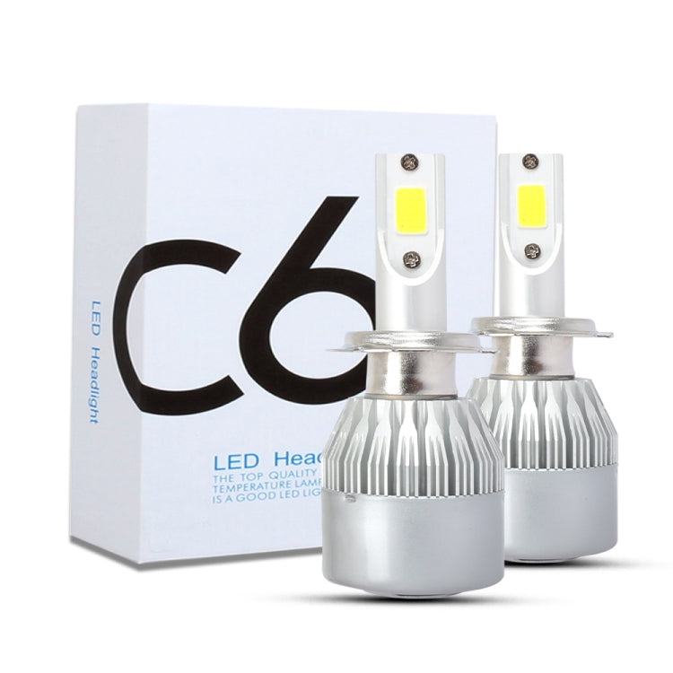2 PCS H7 18W 1800 LM 8000K IP68 Casnbus Constant Current Car LED Headlight with 2 COB Lamps, DC 9-36V, H7