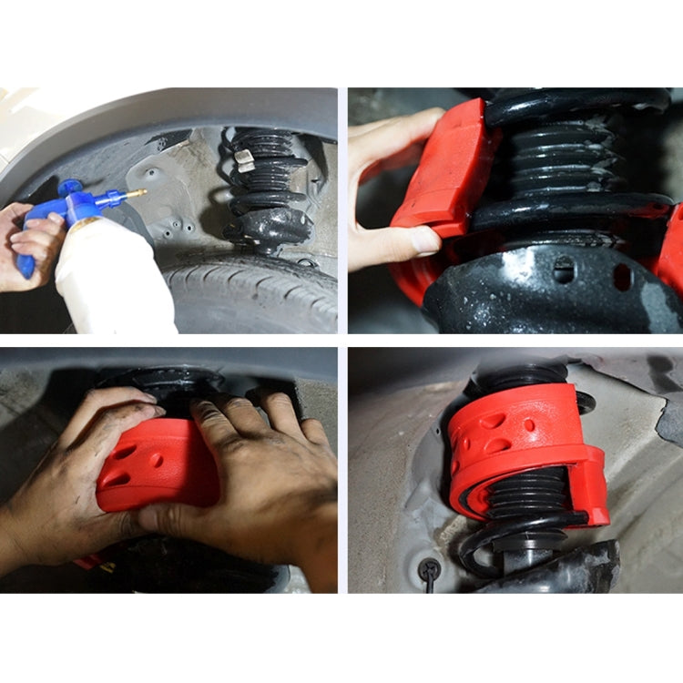 2 PCS Car Auto C Type Shock Absorber Spring Bumper Power Cushion Buffer, Spring Spacing: 27mm, Colloid Height: 50mm(Red), C  Type(Spring Spacing: 27mm, Height: 50mm)