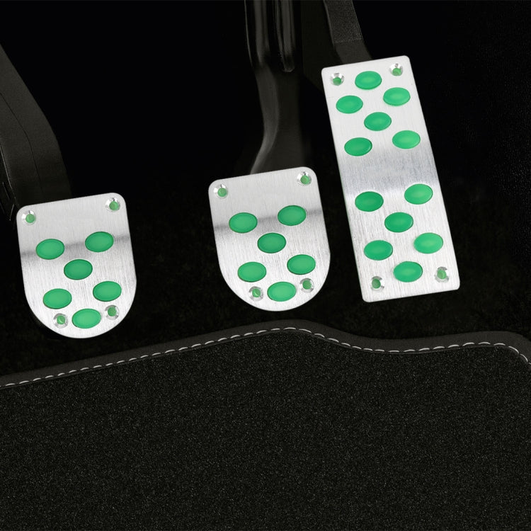 3 in 1 Small Luminous Non-Slip Automatic Gear Car Pedals Foot Brake Pad Cover Set, 3 in 1