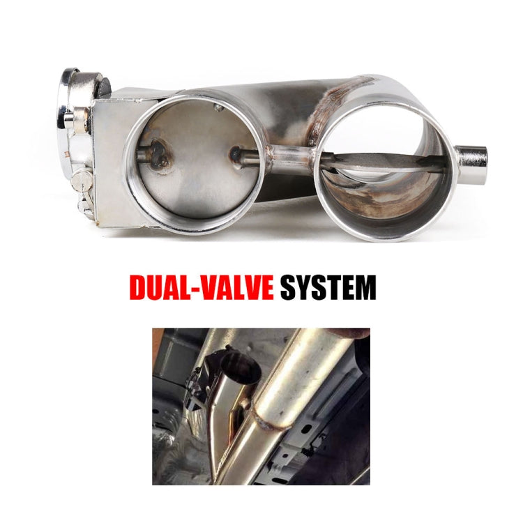 CNSPEED Y Shape 2 In 1 Car Remote Control Electric Exhaust Valve Pipe, Size: 2 inch, Size: 2 inch
