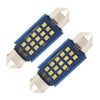 2pcs 39mm DC12-24V / 1W / 6000K / 60LM 15LEDs SMD Car Reading Lamp Dome Light, 39mm