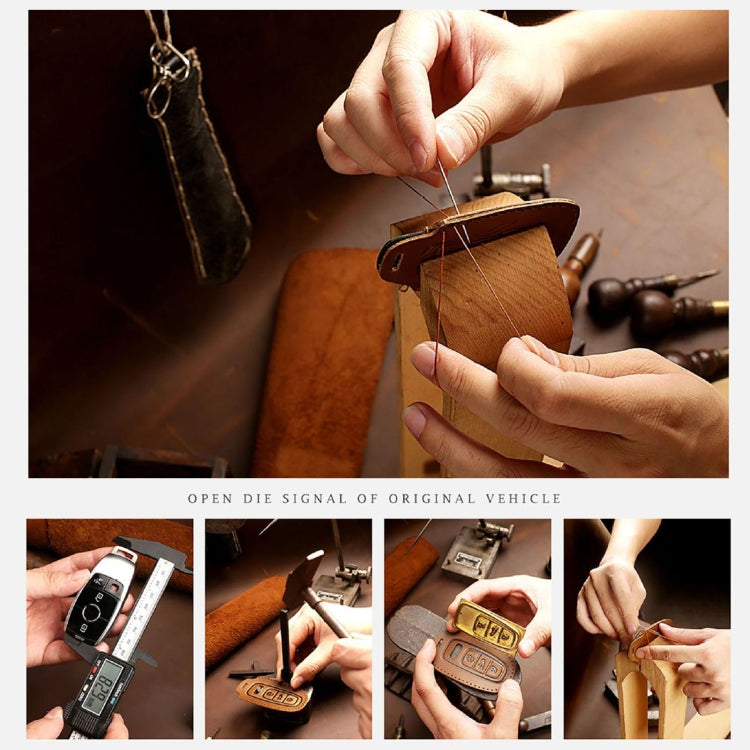 Hallmo Car Cowhide Leather Key Protective Cover Key Case for NIO ES6 / ES8, For NIO ES6 / ES8