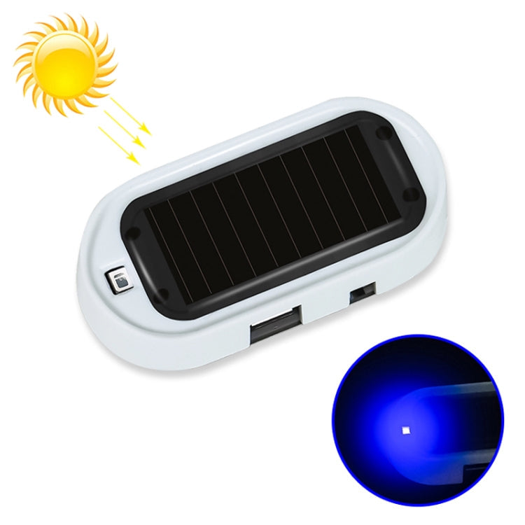 Car Solar Energy Anti-theft Device LED Warning Light, Red, Blue