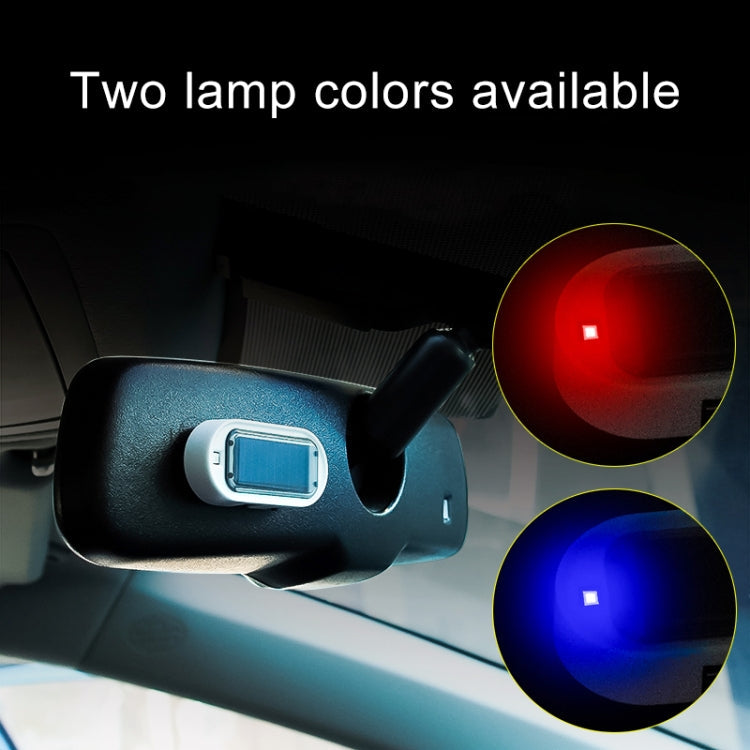 Car Solar Energy Anti-theft Device LED Warning Light, Red, Blue