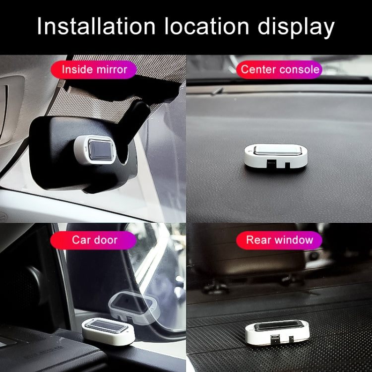 Car Solar Energy Anti-theft Device LED Warning Light, Red, Blue