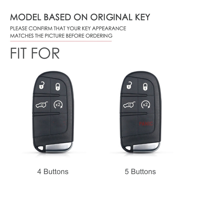 Hallmo Car Genuine Leather Key Protective Cover for Jeep Compass 4-button, For Jeep Compass 4-button (Black), For Jeep Compass 4-button (Blue), For Jeep Compass 4-button (Brown)