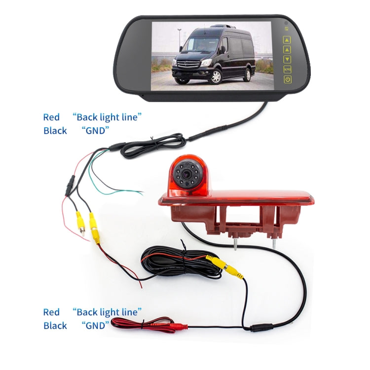 PZ463 Car Waterproof 170 Degree View Camera + 7 inch Rearview Monitor for Renault / Opel, PZ463 + 7 inch Rearview Monitor