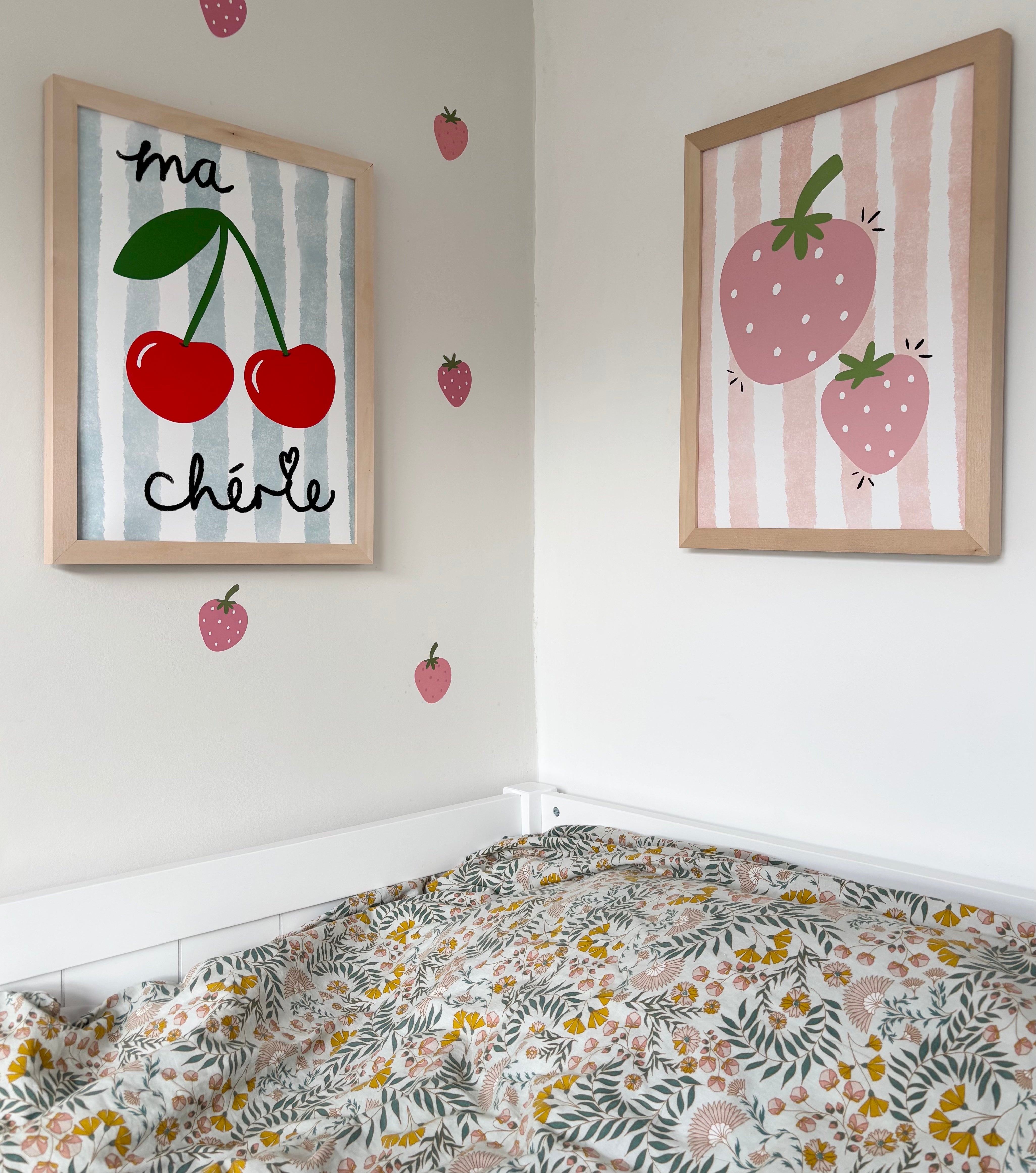 Cherries Ma Cherie kids wall art print