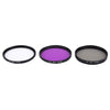 JUNESTAR 3 in 1 Proffesional 58mm Lens Filter(CPL + UV + FLD / Purple) for GoPro & Xiaomi Xiaoyi Yi Sport Action Camera, 3 in 1