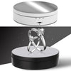 13.8cm Mirror Style USB Charging Smart 360 Degree Rotating Turntable Display Stand Video Shooting Props Turntable for Photography, Load 3kg, 13.8cm Mirror/Powered by USB(W)