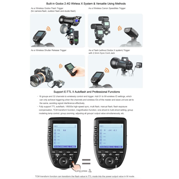 Godox Xpro-F TTL Wireless Flash Trigger for FUJIFILM, Xpro-F for FUJIFILM