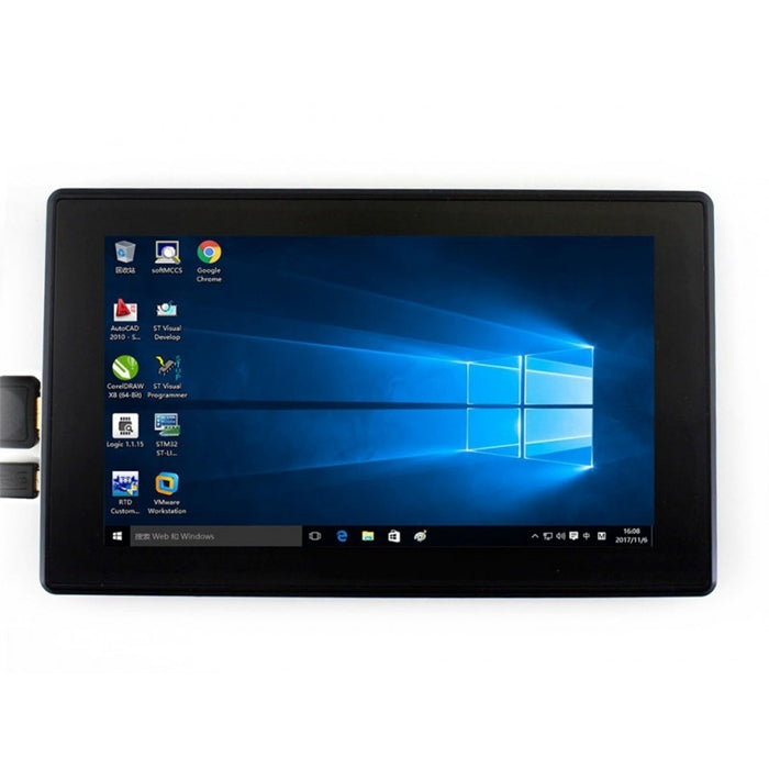 WAVESHARE 7inch HDMI LCD (H) IPS 1024x600 Capacitive Touch Screen with Toughened Glass Cover, Supports Multi mini-PCs Multi Systems, 7inch HDMI LCD (H) IPS
