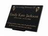 Granite Memorial Plaque, Daffodil, Stand Included