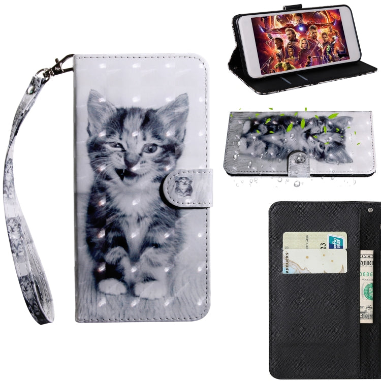 3D Painting Pattern Coloured Drawing Horizontal Flip TPU + PU Leather Case with Holder & Card Slots & Wallet, For Galaxy A40, For Galaxy A70