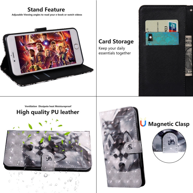 3D Painting Pattern Coloured Drawing Horizontal Flip TPU + PU Leather Case with Holder & Card Slots & Wallet, For Huawei Mate 20 Lite, For Mate 20 Lite, For Huawei P20 Lite