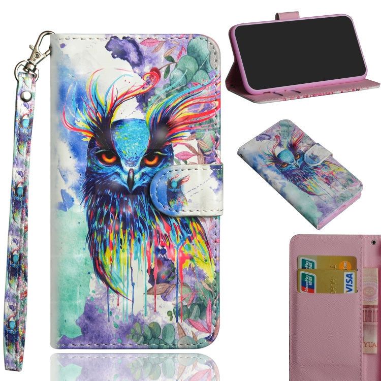 3D Painting Pattern Horizontal Flip TPU + PU Leather Case with Holder & Card Slots & Wallet, For Huawei P30 Lite / Nova 4e, For Huawei Y5 (2019)