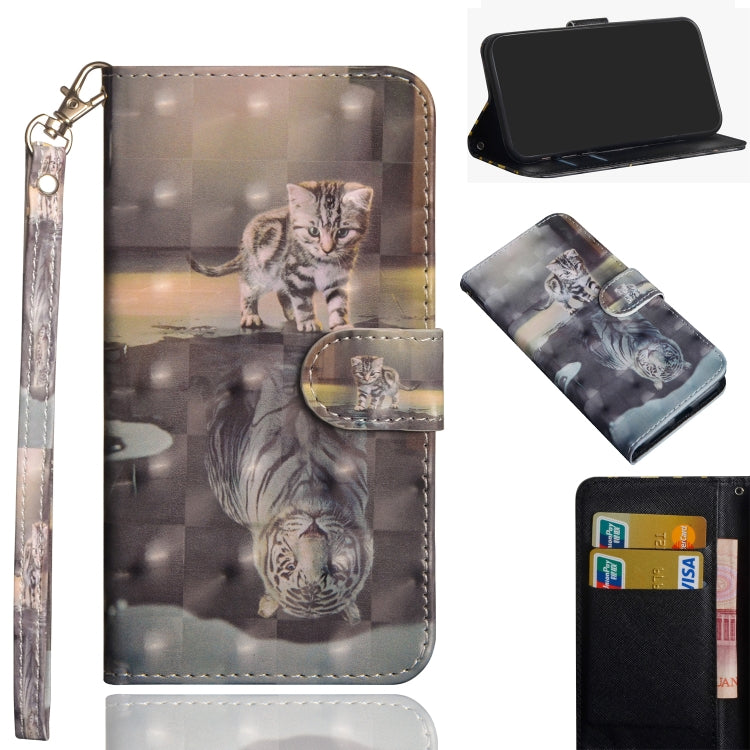 3D Painting Pattern Horizontal Flip TPU + PU Leather Case with Holder & Card Slots & Wallet, For Huawei Honor 8A Pro