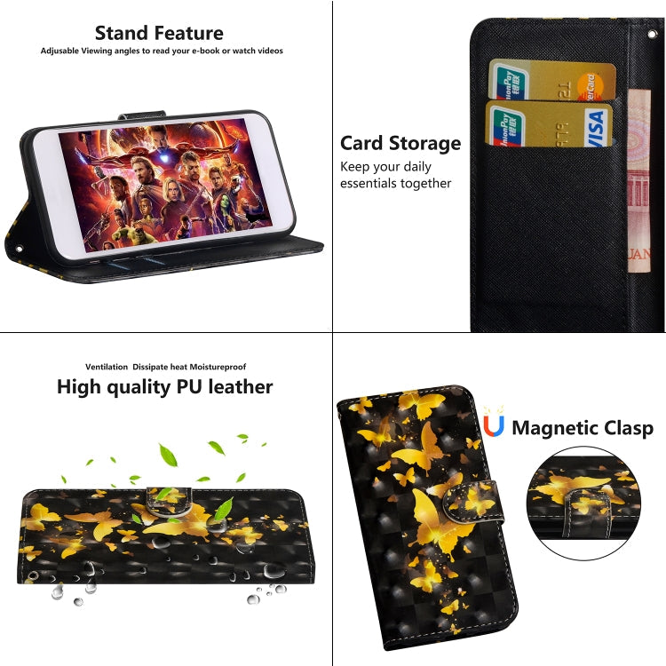 3D Painting Pattern Horizontal Flip TPU + PU Leather Case with Holder & Card Slots & Wallet, For Galaxy S10, For Galaxy S10e