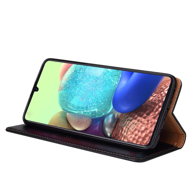 Fierre Shann PU Genuine Leather Texture Horizontal Flip Leather Case with Holder & Card Slots & Wallet, For Samsung Galaxy A31, For Samsung Galaxy A51 5G, For Samsung Galaxy A71 5G