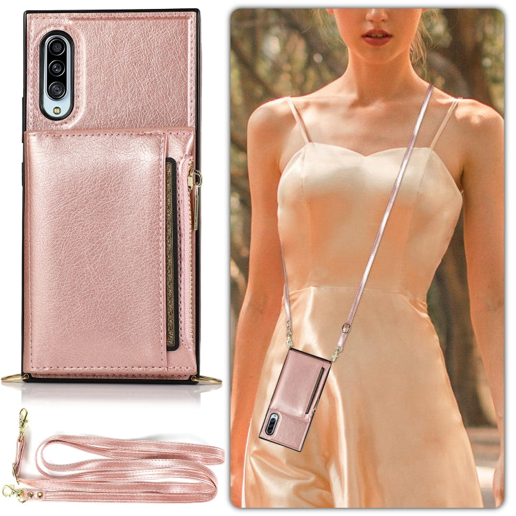 Square Zipper Wallet Bag TPU+PU Back Cover Case with Holder & Card Slots & Wallet & Cross-body Strap, For Samsung Galaxy A90 5G, For Samsung Galaxy Note9, For Samsung Galaxy Note10, For Samsung Galaxy Note10 Pro, For Samsung Galaxy S9                  ...