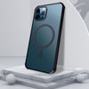 Straight Side Laser Plating Full Coverage Clear TPU Shockproof Magsafe Case, For iPhone 12 Pro Max