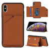 Skin Feel PU + TPU + PC Back Cover Shockproof Case with Card Slots & Holder & Photo Frame, For iPhone X / XS, For iPhone XR, For iPhone XS Max, For iPhone 11 Pro, For iPhone 11