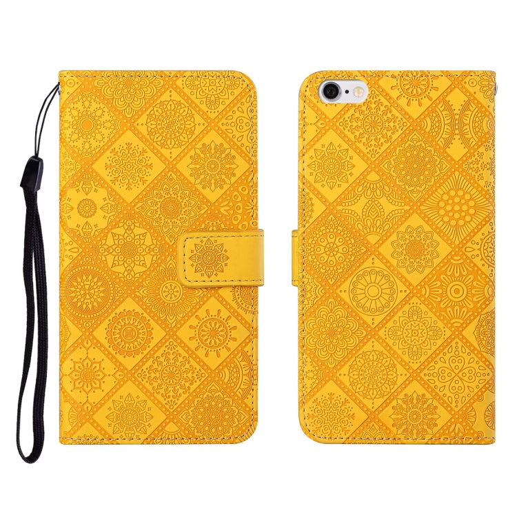 Ethnic Style Embossed Pattern Horizontal Flip Leather Case with Holder & Card Slots & Wallet & Lanyard, For iPhone 6, For iPhone 6 Plus, For iPhone 8 Plus / 7 Plus