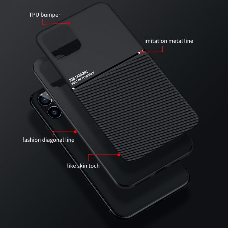 Classic Tilt Strip Grain Magnetic Shockproof PC + TPU Case, For iPhone 12 mini, For iPhone 12 / 12 Pro, For iPhone 12 Pro Max