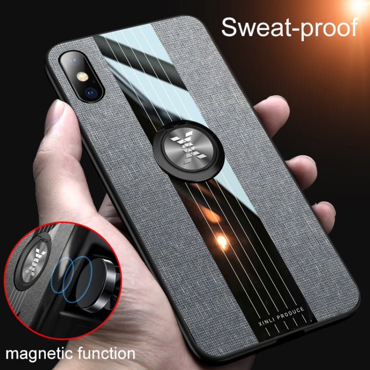 XINLI Stitching Cloth Textue Shockproof TPU Protective Case with Ring Holder, For iPhone XS Max, For iPhone 6 / 6s, For iPhone 6 Plus / 6s Plus
