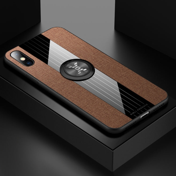 XINLI Stitching Cloth Textue Shockproof TPU Protective Case with Ring Holder, For iPhone XS Max, For iPhone 6 / 6s, For iPhone 6 Plus / 6s Plus