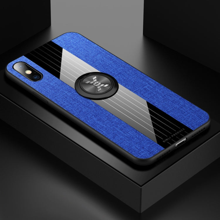 XINLI Stitching Cloth Textue Shockproof TPU Protective Case with Ring Holder, For iPhone XS Max, For iPhone 6 / 6s, For iPhone 6 Plus / 6s Plus