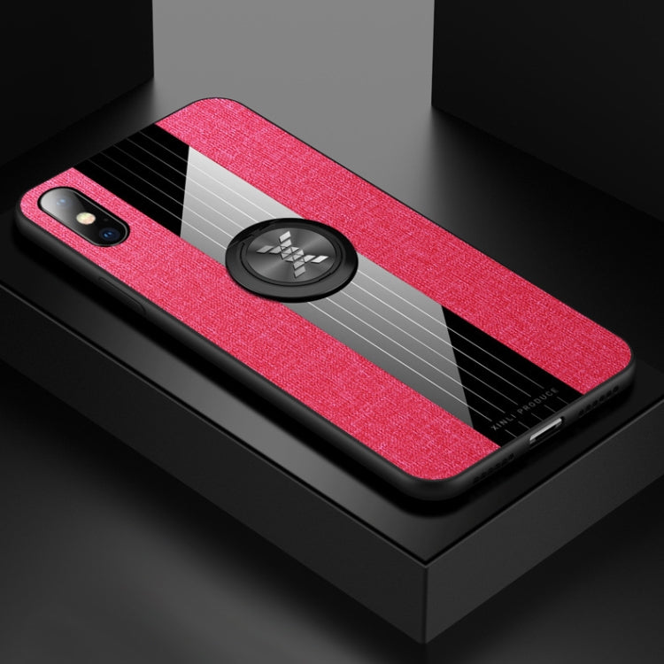 XINLI Stitching Cloth Textue Shockproof TPU Protective Case with Ring Holder, For iPhone XS Max, For iPhone 6 / 6s, For iPhone 6 Plus / 6s Plus