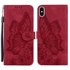 Retro Skin Feel Butterflies Embossing Horizontal Flip Leather Case with Holder & Card Slots & Wallet, For iPhone XS Max