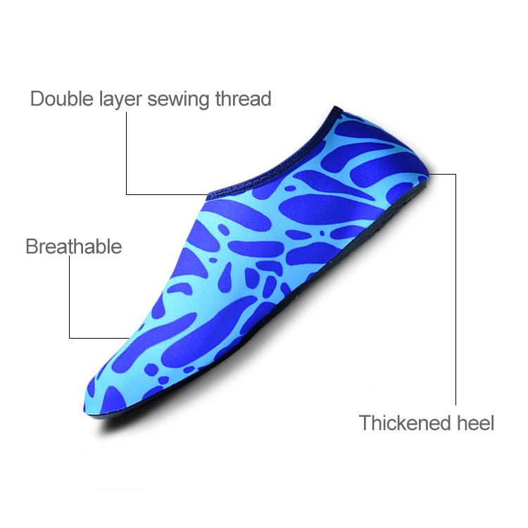 Non-slip Wear-resisting Thick Rubber Sole Diving Shoes and  Socks, One Pair, M, L