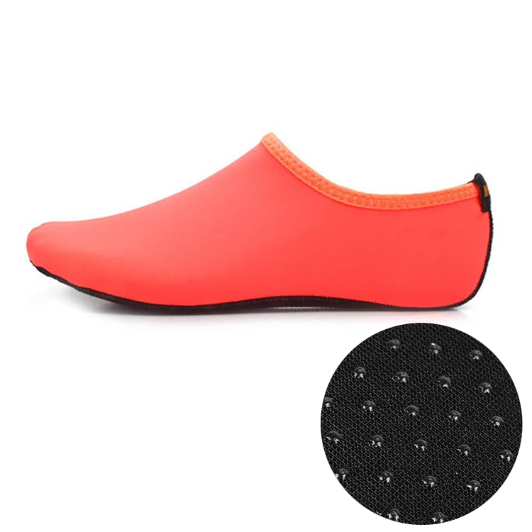 Non-slip Plastic Grain Texture Thick Cloth Sole Solid Color Diving Shoes and Socks, One Pair, XXXS, XXS, XS, S