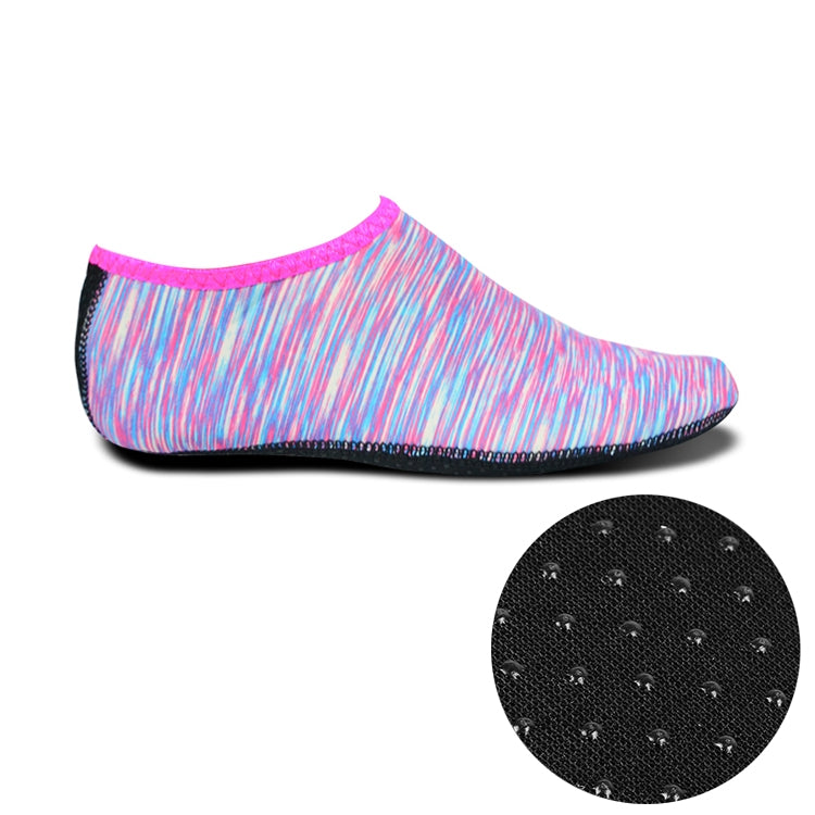 Non-slip Plastic Grain Texture Thick Cloth Sole Printing Diving Shoes and Socks, One Pair, XXXL
