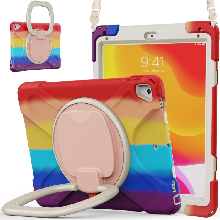 Silicone + PC Protective Case with Holder & Shoulder Strap, For Samsung Galaxy Tab S8 / Galaxy Tab S7 T870 / T875, For Samsung Galaxy Tab A7 10.4 (2020) T500 / T505, For iPad 9.7 inch (2018/2017)