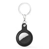 Gel Leather Case Cover with Switchable Keychain Ring for AirTag 2nd Gen / AirTag 1st Gen