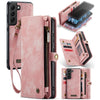CaseMe 008 Detachable Multifunctional Horizontal Flip Leather Case, with Card Slot & Holder & Zipper Wallet & Photo Frame, For Samsung Galaxy S21 FE