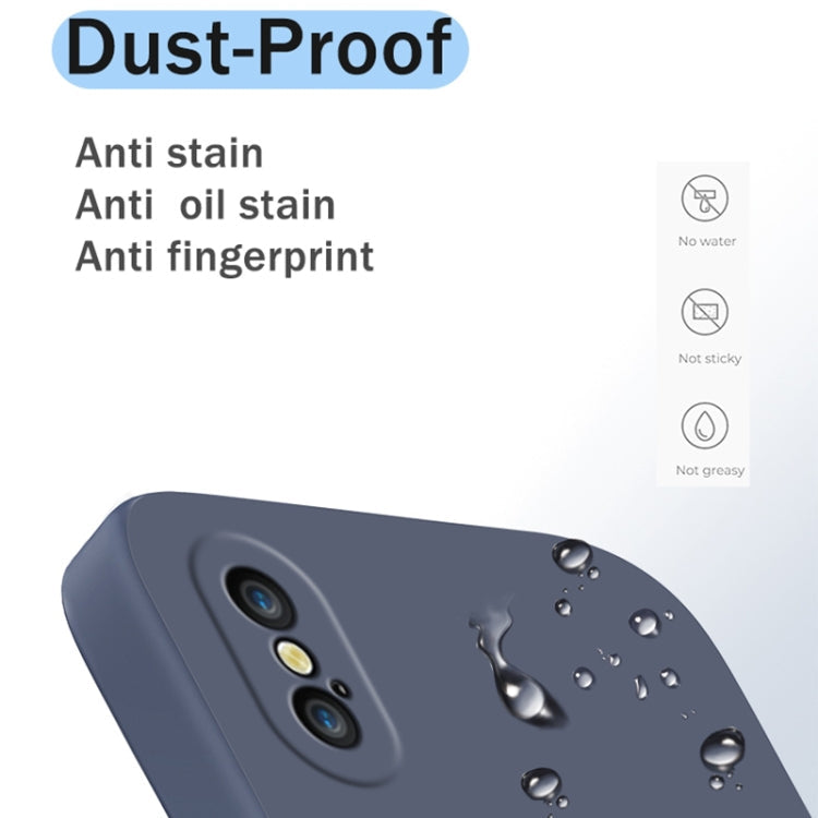 Solid Color Imitation Liquid Silicone Straight Edge Dropproof Full Coverage Protective Case, For iPhone X / XS, For iPhone XR